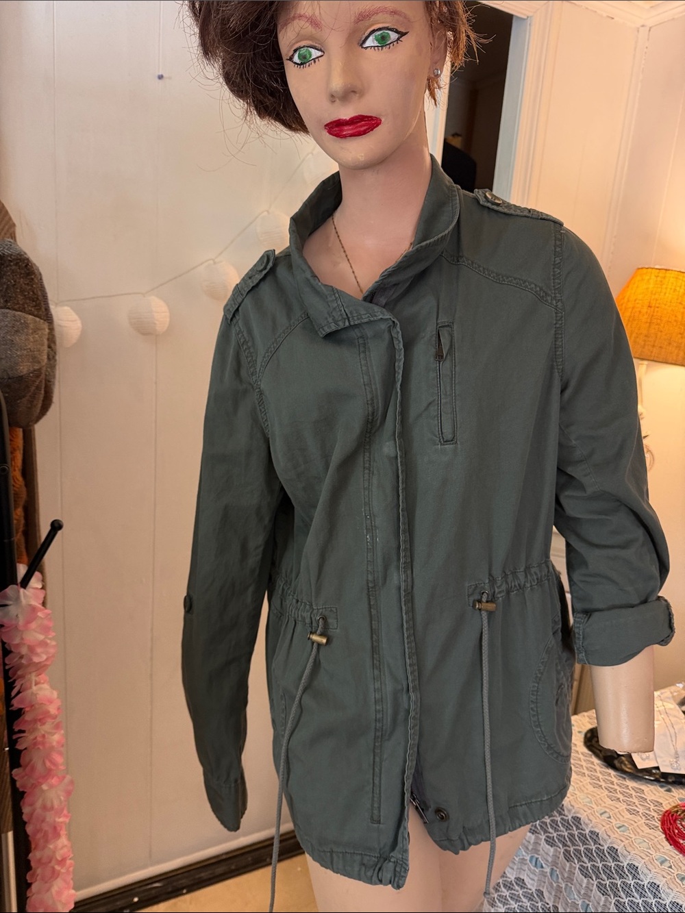 Utility Anorak Jacket - Olive Green